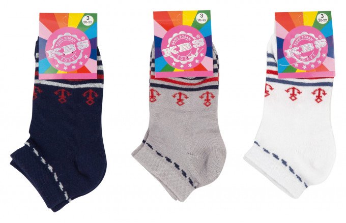 Фото - короткі шкарпетки з якорями для хлопчика ціна 17 грн. за пару - Леопольд