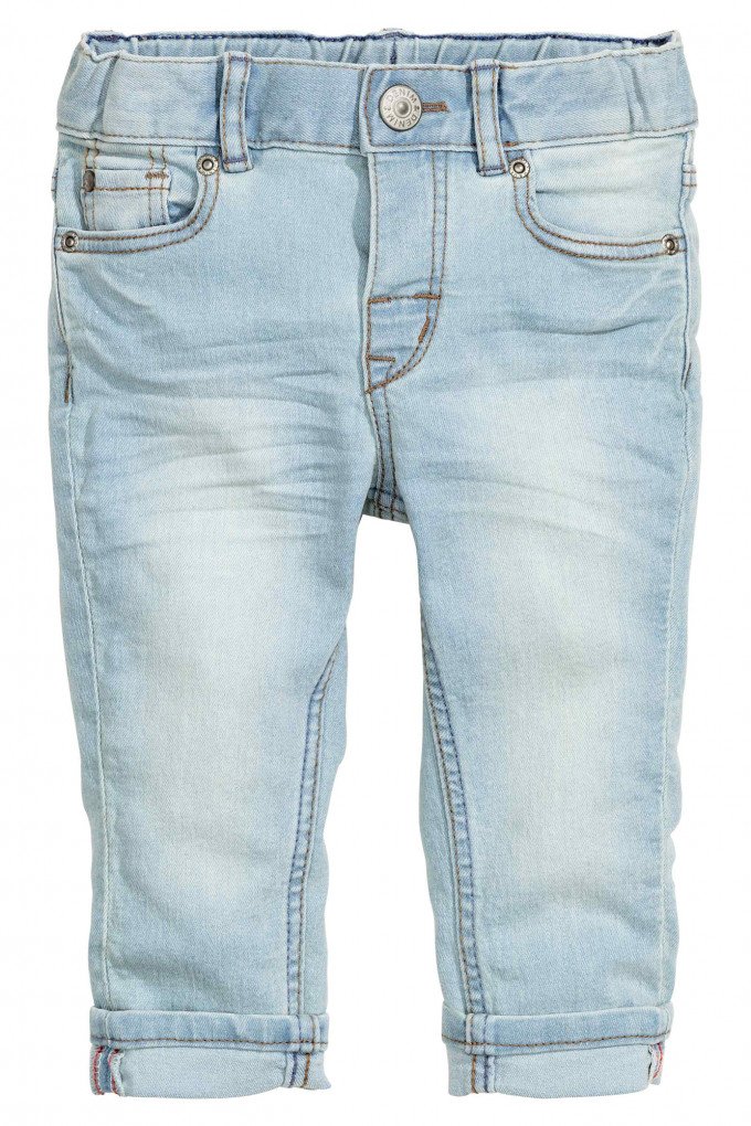 Фото - світло-блакитні джинси із потертостями для модника ціна 295 грн. за штуку - Леопольд