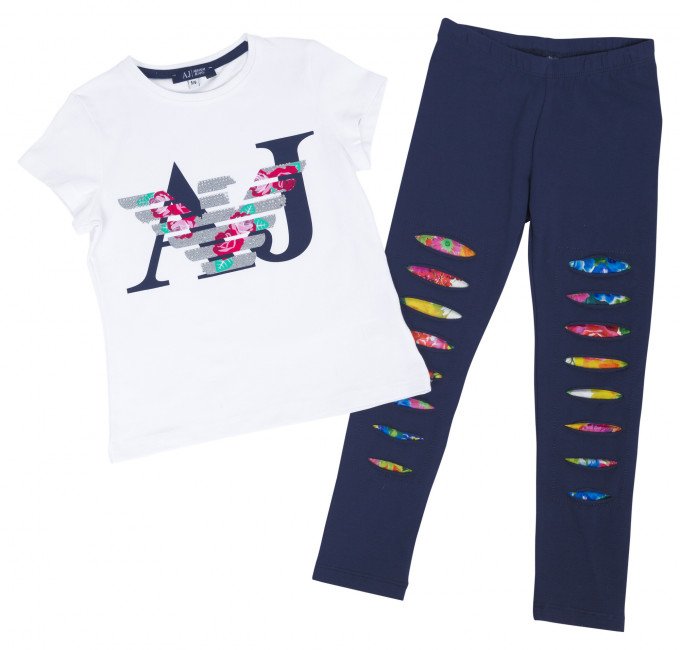 Фото - модный набор из футболки и лосин для девочки цена 295 грн. за комплект - Леопольд