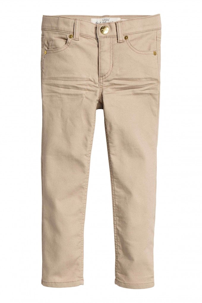 Фото - світло-бежеві вузькі джинси для дівчинки ціна 285 грн. за штуку - Леопольд
