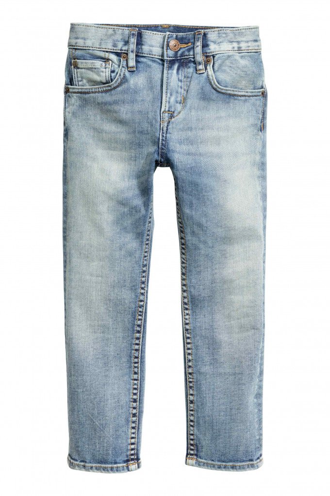 Фото - світлі блакитні джинси з потертостями для хлопчика ціна 355 грн. за штуку - Леопольд