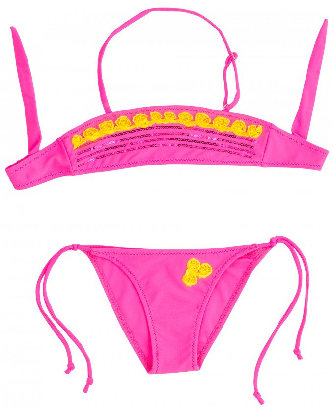 Фото - яскраво-рожевий купальник для модниці ціна 215 грн. за комплект - Леопольд