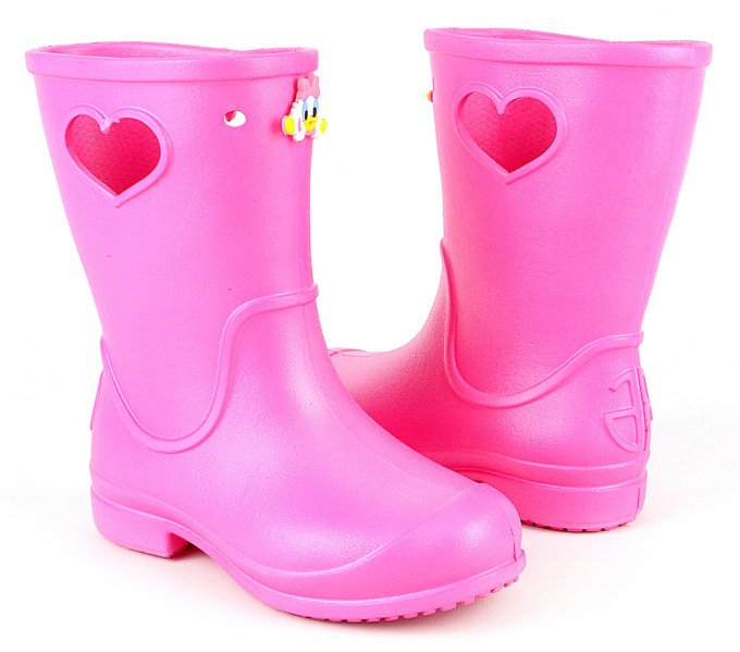 Фото - рожеві легкі чобітки з качечкою для модниці ціна 119 грн. за пару - Леопольд