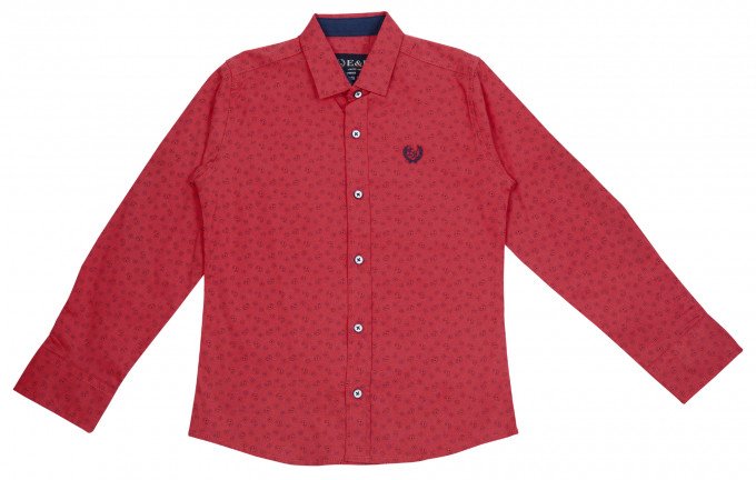 Фото - модна червона сорочка для хлопчика ціна 335 грн. за штуку - Леопольд