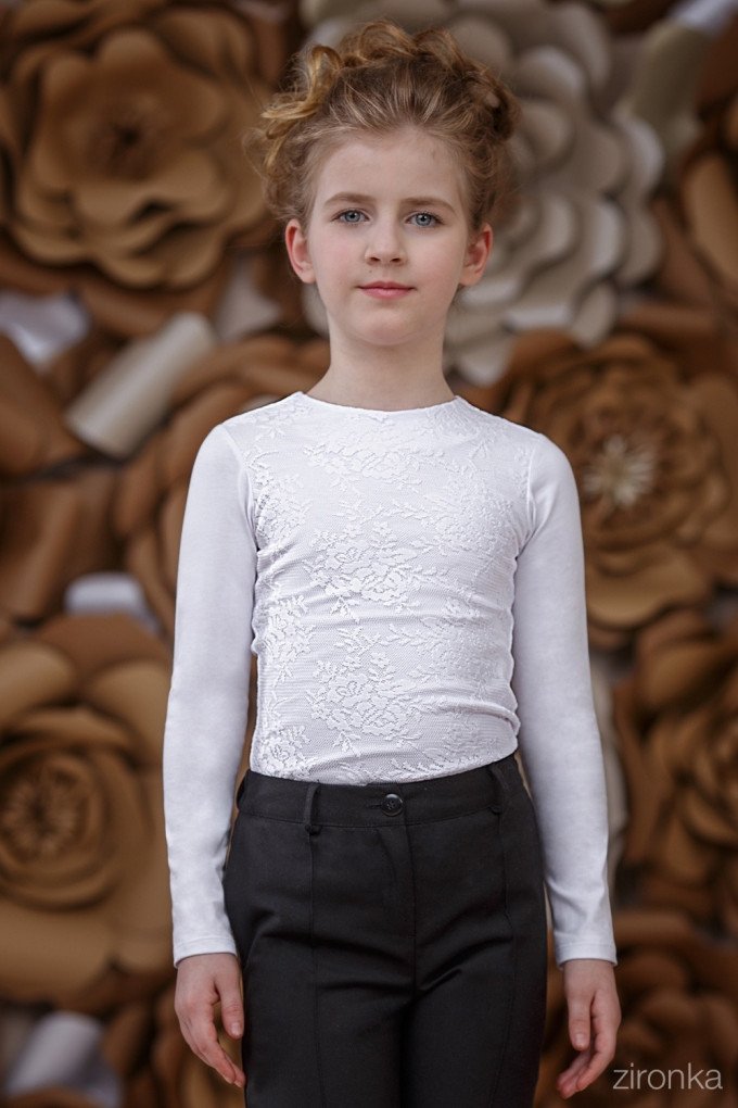 Фото - очаровательная белая кофточка с кружевом для девочки цена 260 грн. за штуку - Леопольд