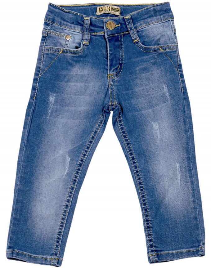 Фото - блакитні джинси для дівчаток та хлопчиків ціна 335 грн. за штуку - Леопольд