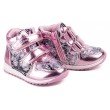 Картинка, блестящие розовые демисезонные ботинки для девочки