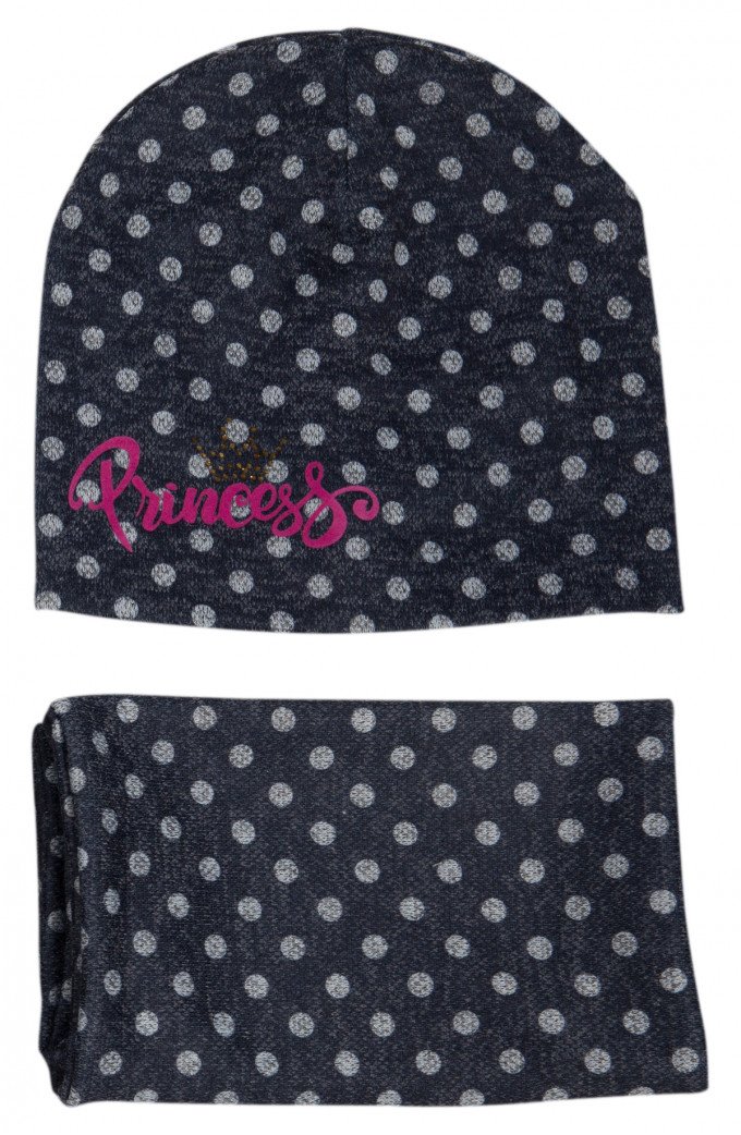 Фото - модний демісезонний комплект шапка та шарф для дівчинки ціна 175 грн. за комплект - Леопольд