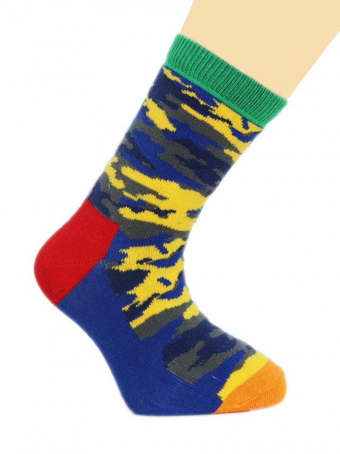 Фото - весняні шкарпетки кольору мілітарі для хлопчика ціна 29 грн. за пару - Леопольд