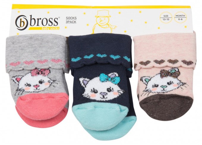 Фото - комплект теплих шкарпеток для новонародженого ціна 99 грн. за комплект - Леопольд