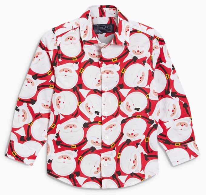 Фото - новорічна сорочка Дід Мороз ціна 355 грн. за штуку - Леопольд