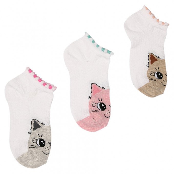 Фото - комплект літніх ажурних шкарпеток із трьох пар для дівчаток ціна 65 грн. за комплект - Леопольд