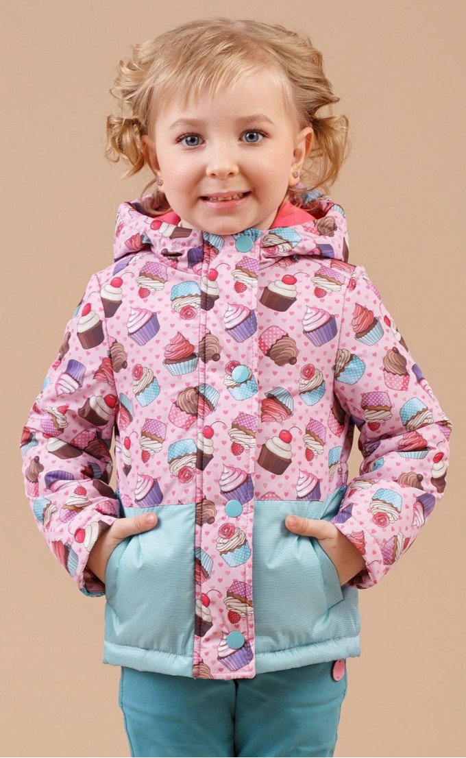 Фото - рожево-блакитна курточка для дівчинки ціна 595 грн. за штуку - Леопольд