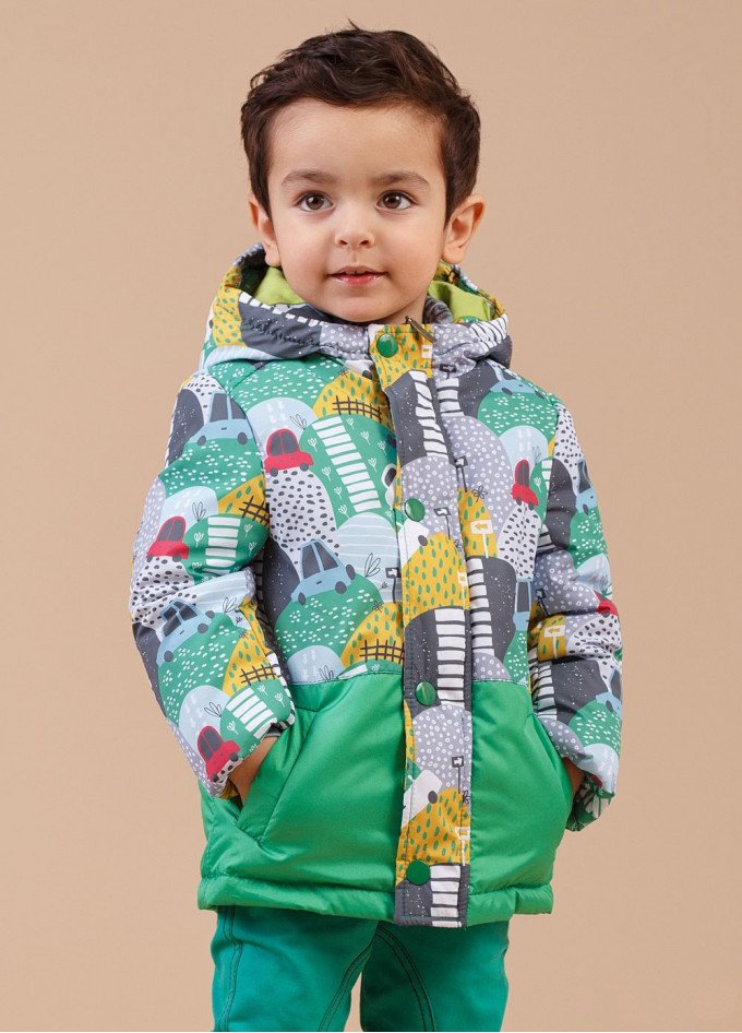 Фото - курточка для хлопчика у зелених тонах ціна 595 грн. за штуку - Леопольд