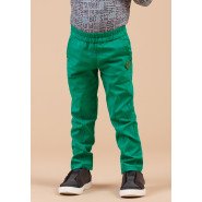 Картинка, вузькі штани зеленого кольору для хлопчика