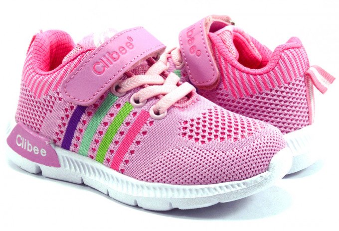 Фото - чудові кросівочки для дівчинки рожевого кольору ціна 365 грн. за пару - Леопольд