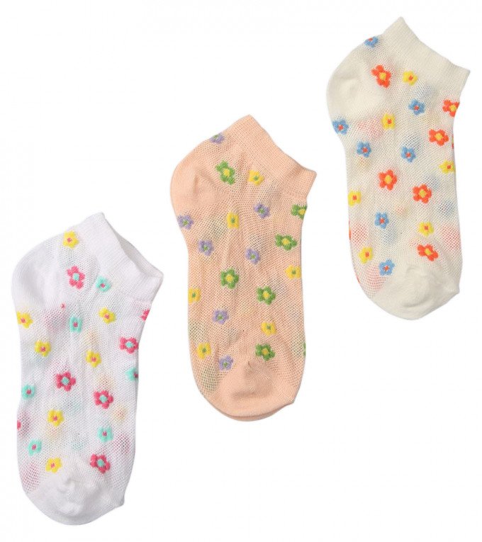 Фото - комплект ажурних шкарпеток у квіточки для дівчинки ціна 75 грн. за комплект - Леопольд