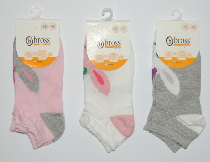 Фото - літні шкарпетки для дівчинки із зайчиком ціна 22 грн. за пару - Леопольд
