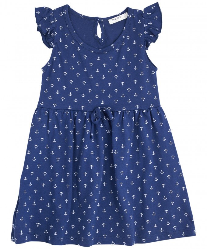 Фото - чудова темно-синя літня сукня для дівчинки ціна 195 грн. за штуку - Леопольд