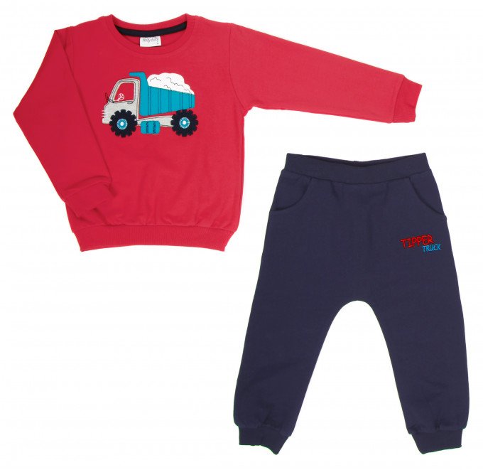 Фото - замечательный костюм для малыша с грузовиком цена 395 грн. за комплект - Леопольд