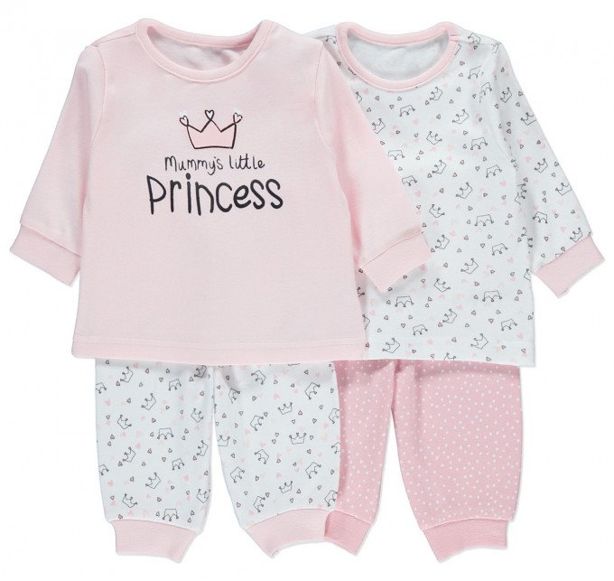 Фото - розово-белые пижамки для малышки поштучно цена 230 грн. за штуку - Леопольд