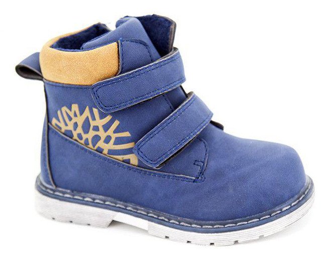 Фото - синие утепленные демисезонные ботинки цена 425 грн. за пару - Леопольд