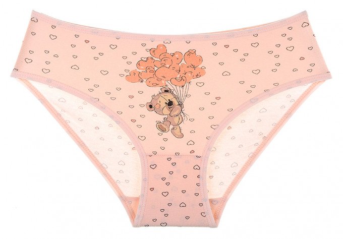 Фото - персикові трусики в серцях для дівчинки ціна 35 грн. за штуку - Леопольд