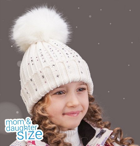Фото - зимова шапочка для дівчинки ціна 315 грн. за штуку - Леопольд
