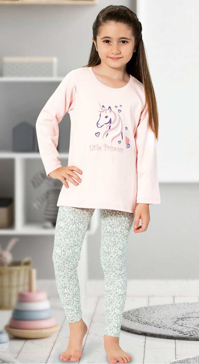 Фото - красива піжама для дівчинки з однорогом ціна 375 грн. за комплект - Леопольд
