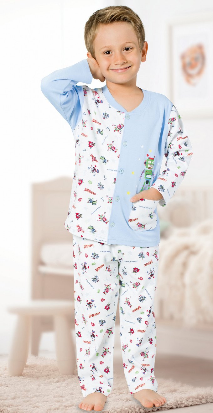 Фото - пижама на пуговичках для мальчика цена 235 грн. за штуку - Леопольд