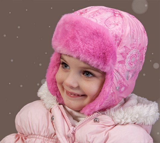 Фото - кремового кольору шапка-вушанка для дівчинки ціна 195 грн. за штуку - Леопольд