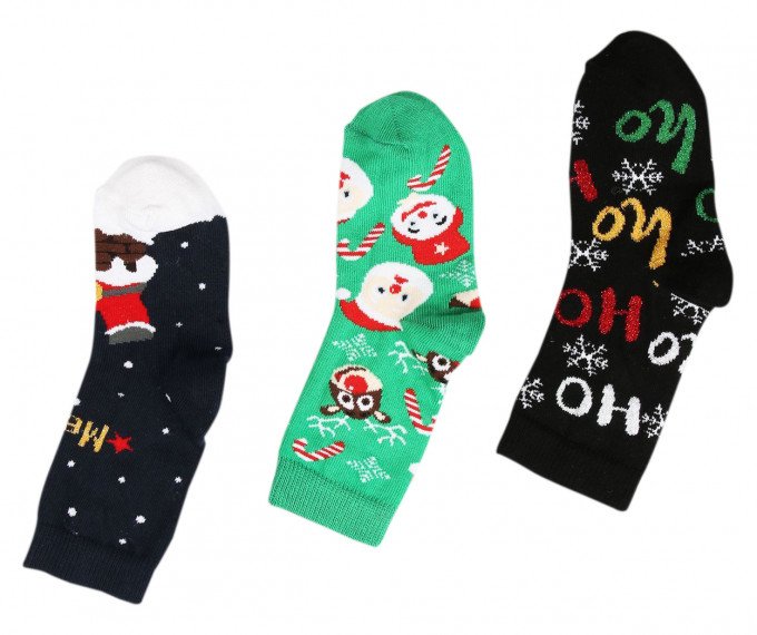 Фото - дитячі новорічні шкарпетки ціна 39 грн. за пару - Леопольд