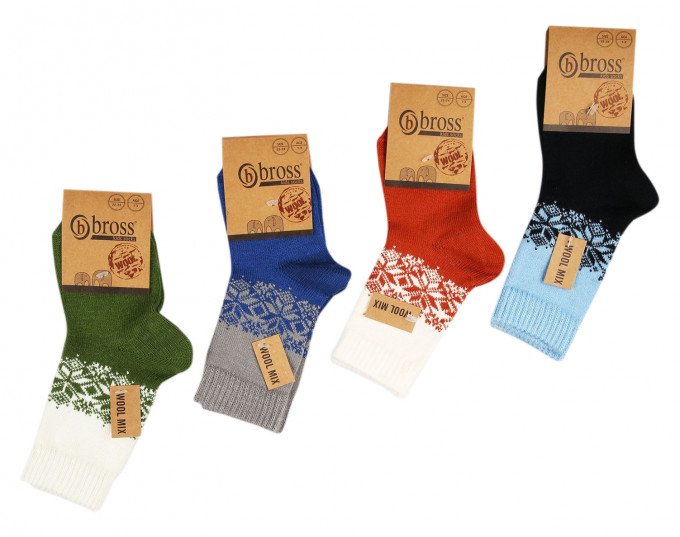 Фото - красиві зимові шкарпетки з вовною ціна 49 грн. за пару - Леопольд