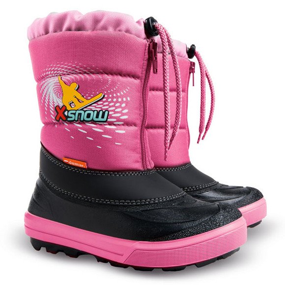 Фото - рожеві дутики Kenny 2 X-Snow для дівчинки ціна 695 грн. за пару - Леопольд