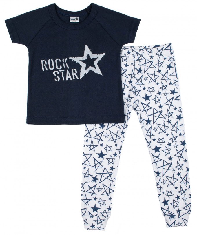 Фото - легкая пижама для мальчика Rock star цена 185 грн. за комплект - Леопольд