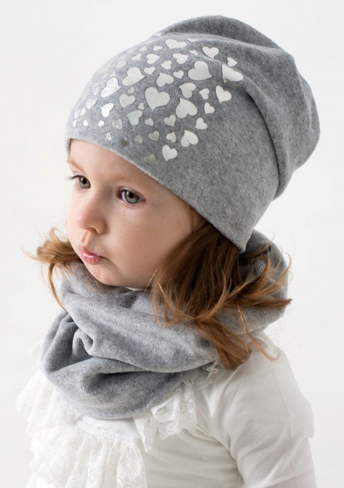 Фото - гарненька шапка та шарф для дівчинки ціна 209 грн. за комплект - Леопольд