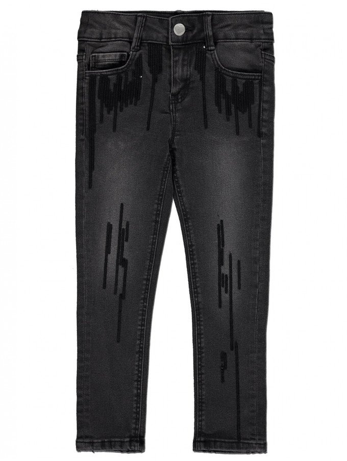 Фото - модні джинси для дівчинки ціна 465 грн. за штуку - Леопольд