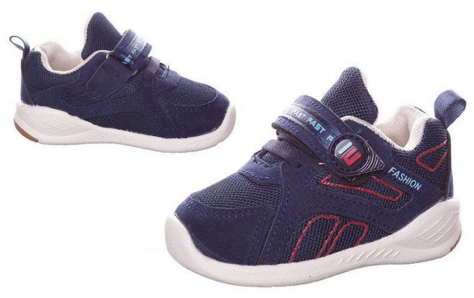 Фото - удобные темно-синие кроссовки для малыша цена 355 грн. за пару - Леопольд