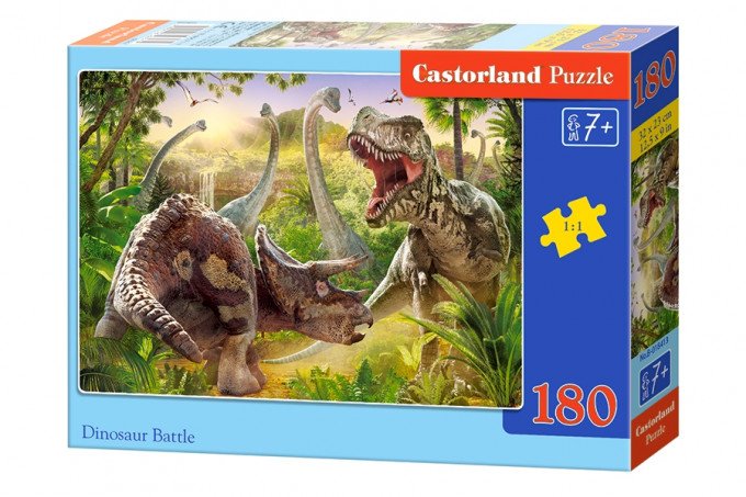 Фото - пазлы Динозавры 180 элементов цена 65 грн. за комплект - Леопольд
