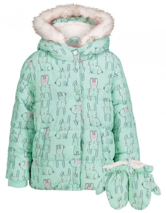 Фото - курточка для дівчинки із зайками ціна 635 грн. за штуку - Леопольд