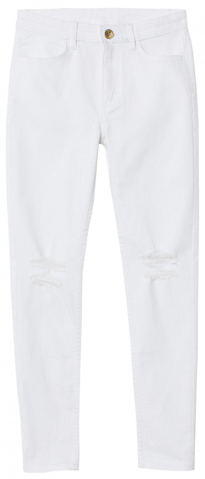 Фото - модні білі джинси для дівчинки ціна 415 грн. за штуку - Леопольд