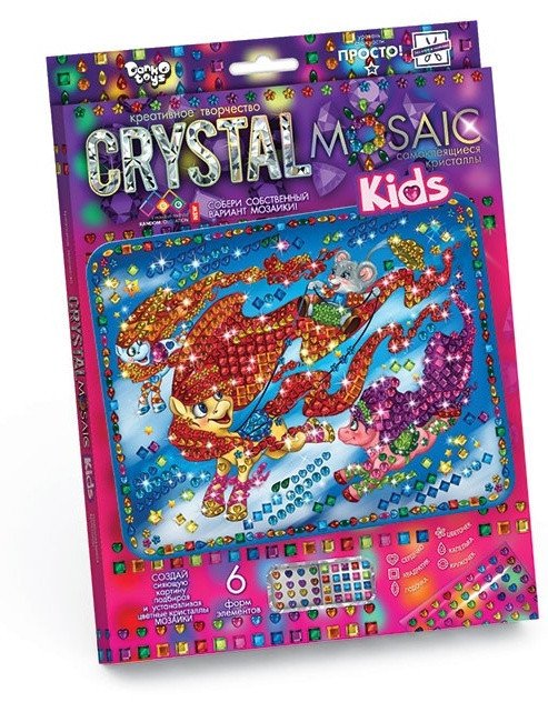 Фото - блестящий комплект для творчества Crystal art kids. Лошадки цена 75 грн. за комплект - Леопольд