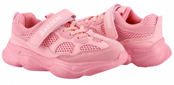 Фото - кроссовки розового цвета для девочки цена 395 грн. за пару - Леопольд