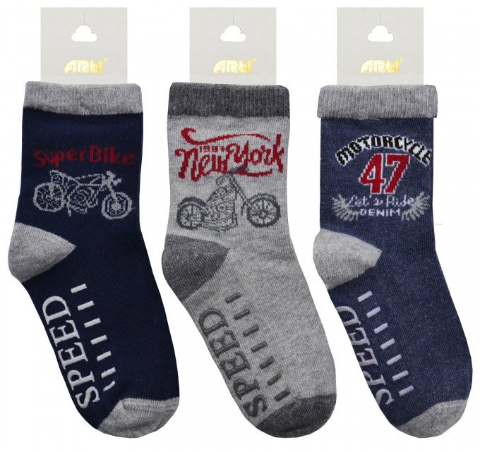 Фото - шкарпетки з гальмами для хлопчика ціна 35 грн. за пару - Леопольд