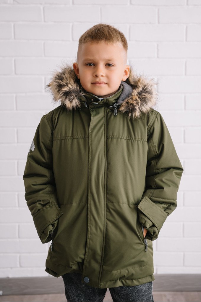 Фото - куртка на зиму кольору хакі ціна 1485 грн. за штуку - Леопольд
