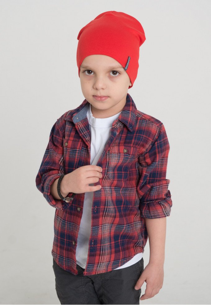 Фото - шапка дитяча червоного кольору ціна 89 грн. за штуку - Леопольд