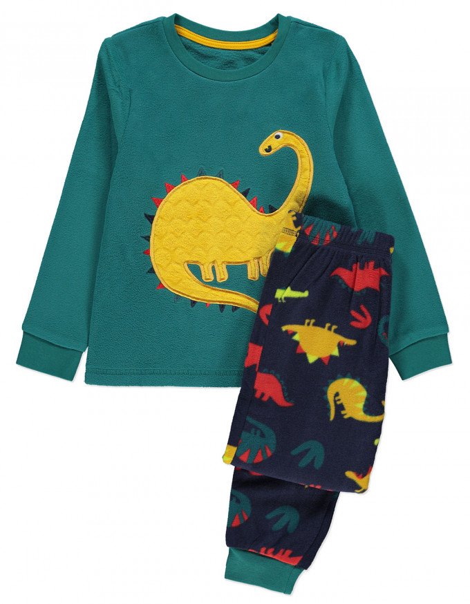 Фото - флисовая пижама Дино для мальчика цена 415 грн. за комплект - Леопольд