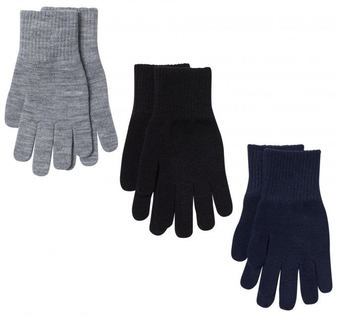 Фото - комплект гарних однотонних рукавичок для дітей ціна 165 грн. за комплект - Леопольд