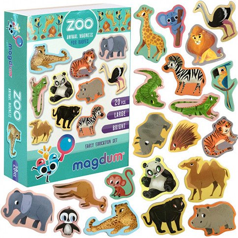 Фото - ігровий магнітний набір Зоопарк ціна 125 грн. за комплект - Леопольд