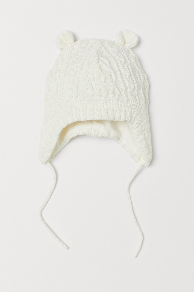 Фото - гарненька в'язана шапочка з вушками унісекс ціна 115 грн. за штуку - Леопольд
